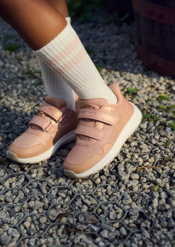 Viking Bouncy Glitter 2V Sneakers, Gold, 35