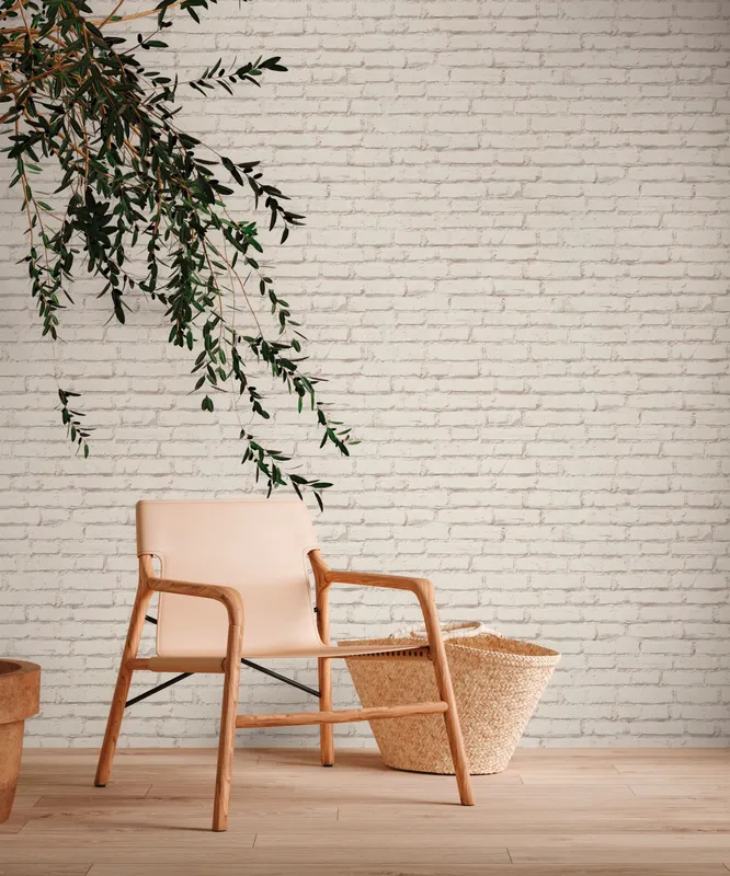 Living Walls Best of Wood´n Stone III T9431 Tapet vit/grå