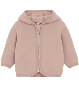 Huttelihut Ullfleecejacka Merino med Öron, Mahogany Rose, 74