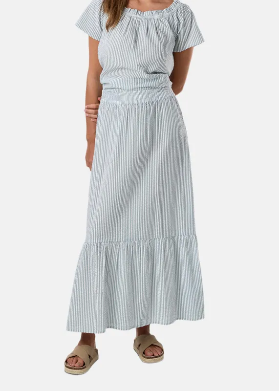 Marina Seersucker Long Skirt W (#6243)