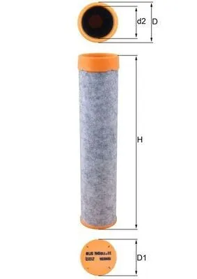 Sekundärluftfilter MAHLE LXS 7045