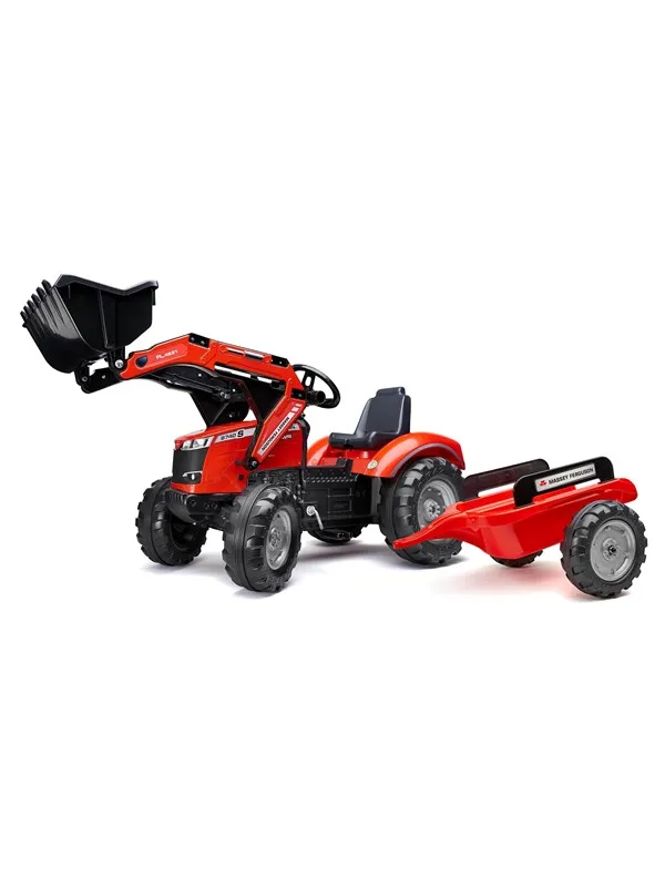 Falk Massey Ferguson Tramptraktor med Frontlastare och Släp