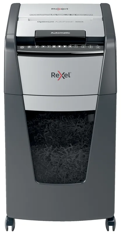 Rexel Optimum AutoFeed+ 300X Automatisk Dokumentförstörare Korsskärning, P4