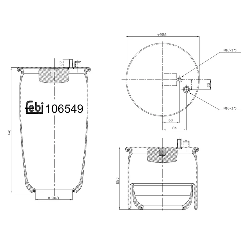 FEBI BILSTEIN 106549 Luftbälg