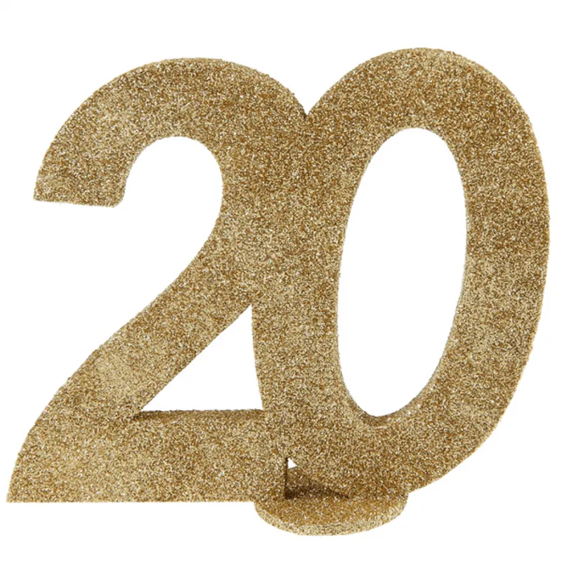 Bordsdekoration guld 20 år