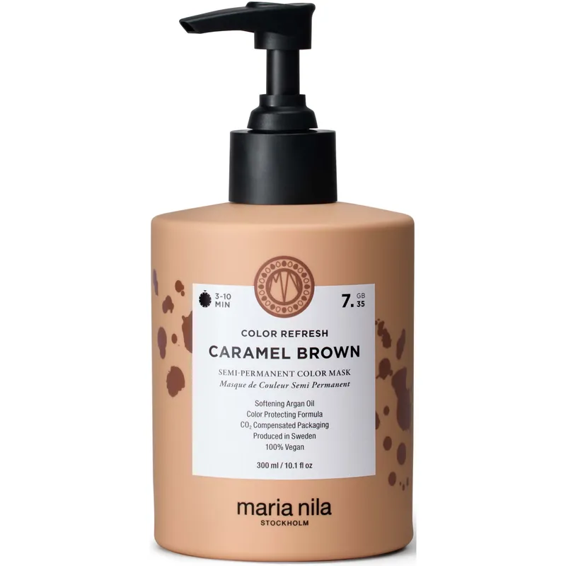 maria nila Colour Refresh Semi-Permanent Color Mask 7.35 Caramel Brown