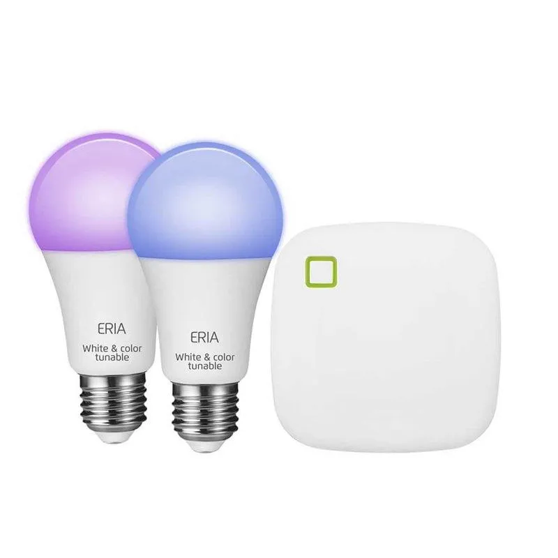 Adurosmart Startpakke 2 E27 RGB + Bridge 16mill. farver 2200-6500k ZigBee
