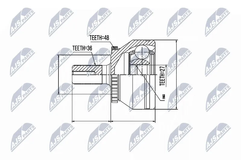 Ledsats, drivaxel NTY NPZ-VV-017