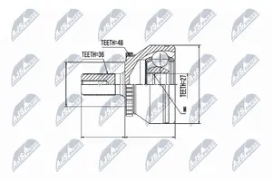 Ledsats, drivaxel NTY NPZ-VV-017