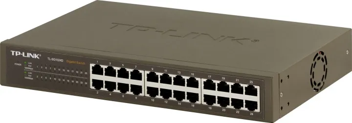TP-Link TL-SG1024D - Switch - 24 x 10/100/1000 - skrivbordsmodell, rackmonterbar