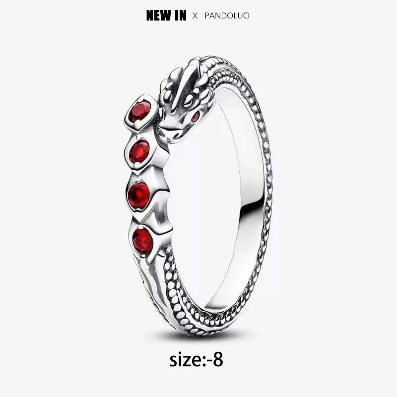 Drageanheng Nytt i Game of Thrones Ring Øredobber Halskjede Anheng Perler Passer Armbånd Sølv Dame Anheng Smykker (#9768)