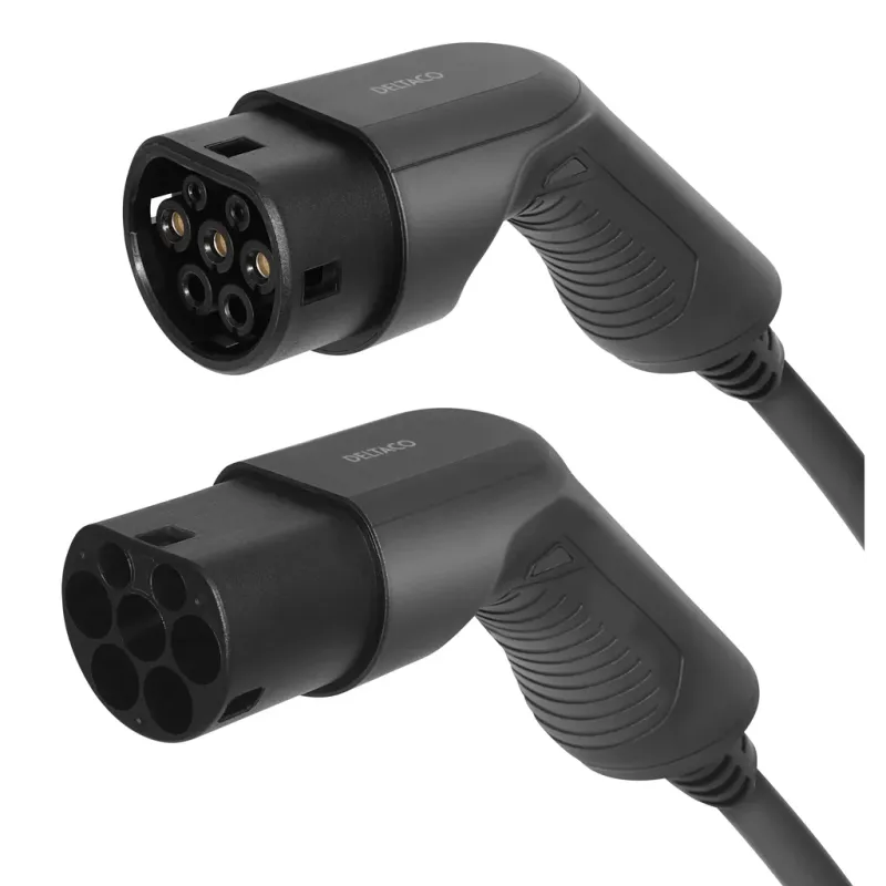 Laddkabel e-Charge 11 kW Typ2 till Typ2, 16A, 10m Deltaco