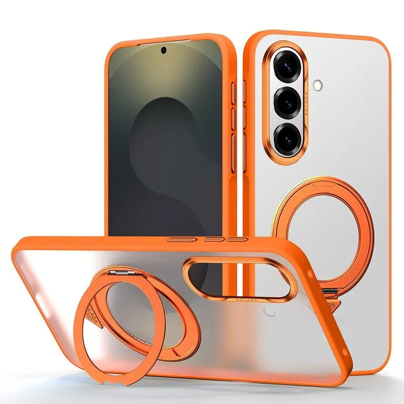 Sulada Mobilskal för Samsung Galaxy S26 Magnetiskt Plast med Kickstand – Orange