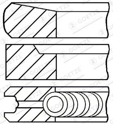 Kolvringsats GOETZE ENGINE 08-431700-00