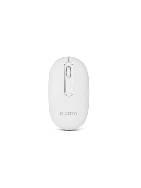 Dicota Bluetooth Mouse DESKTOP - Bluetooth/2.4GHz | Rechargeable | 800-1600 DPI | White - Mouse - Optic - 3 knappar - Vit