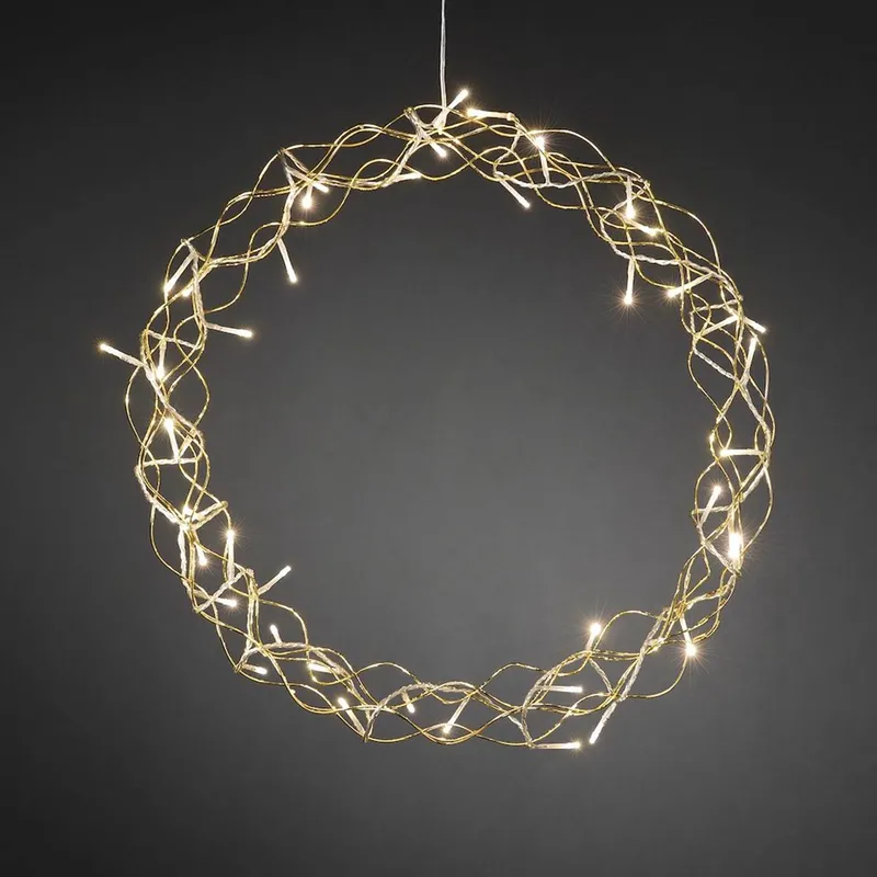 Konstsmide - Krans LED Ø45 - Juldekoration - Guld