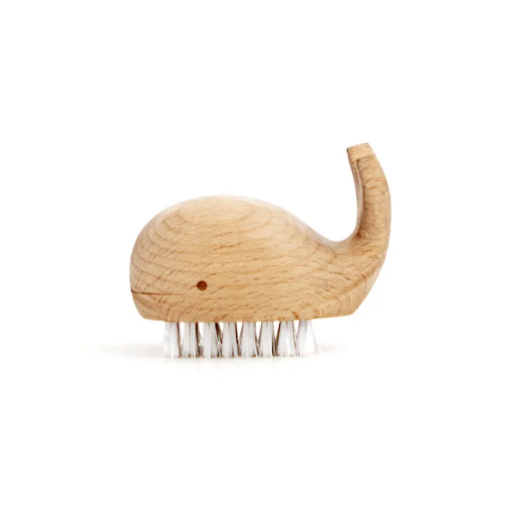 Kikkerland - Wooden Whale Nail Brush