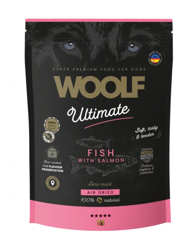 Semi-Moist Salmon Torrfoder för Hund – 1 kg
