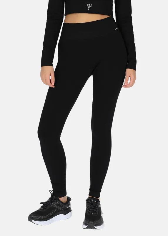 High Waist Rib Seamless Tights (#5521)
