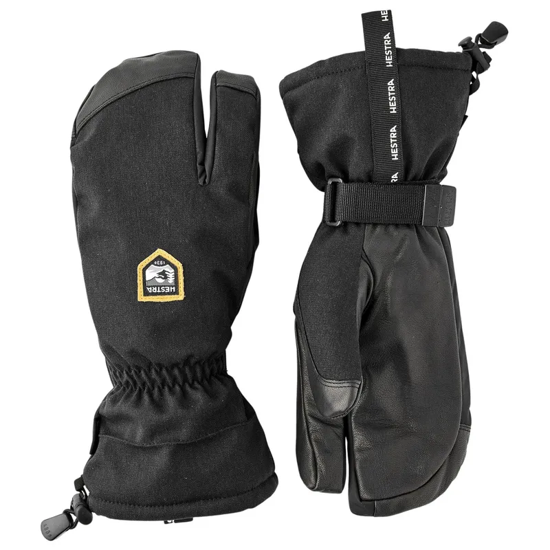 Hestra CZone Mountain, 3-finger Skidhandskar, Svart (#2329)
