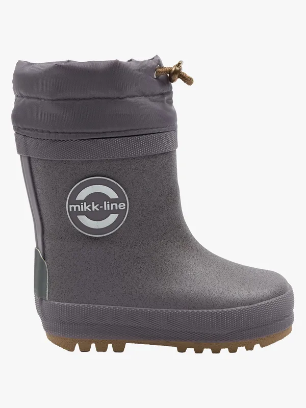 Mikk-Line Glitter Barefoot Fodrade Gummistövlar, Shark, 28