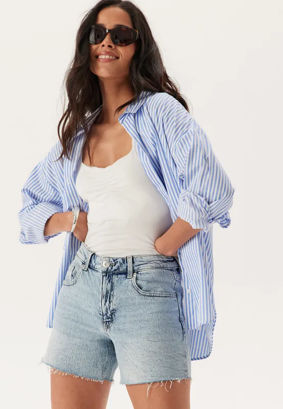 Vmtess mid rise short denim shorts (#4919)
