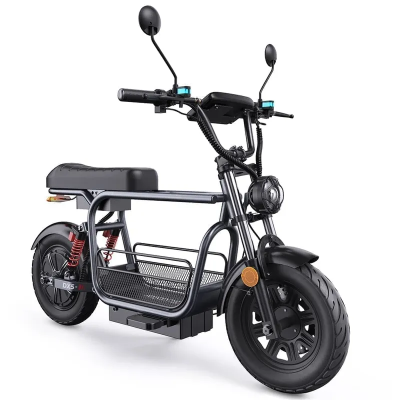 iScooter DX5 elektrisk skoter 1500W, 48V 15.6Ah batteri, topphastighet 55km/h, räckvidd 60-72km,dubbla hydrauliska skivbromsar