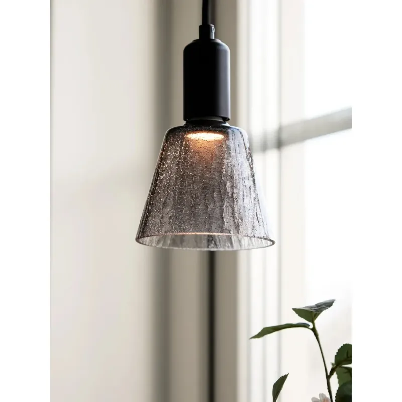 Tilda Fönsterlampa E27, svart/smoky