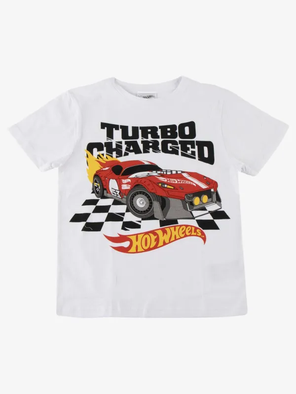 Hot Wheels T-shirt, Vit, 140-146