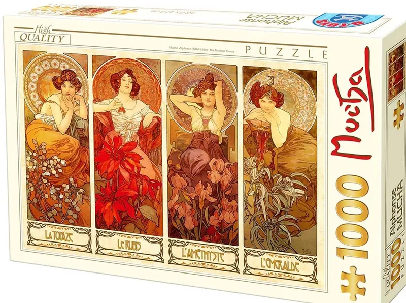 Dtoys Pussel – Mucha: Ädelstenarna 1000 bitar