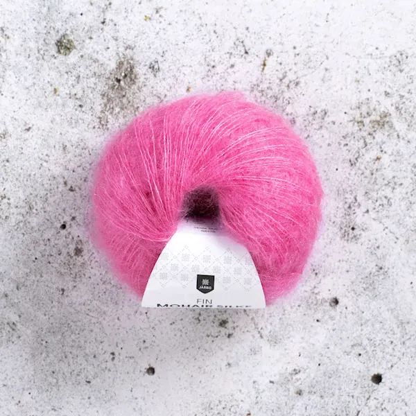 Fin Mohair Silk Garn 25 g Flamin’ go 44 Järbo