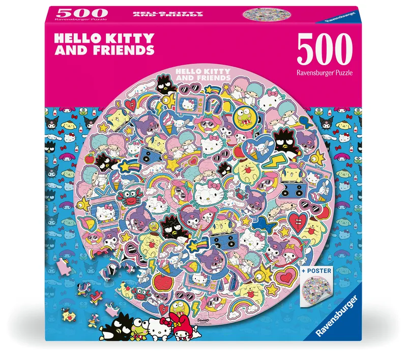Hello Kitty Circular Pussel 500 bitar, Ravensburger