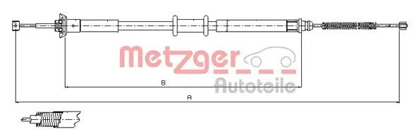 Handbromsvajer METZGER 12.1500