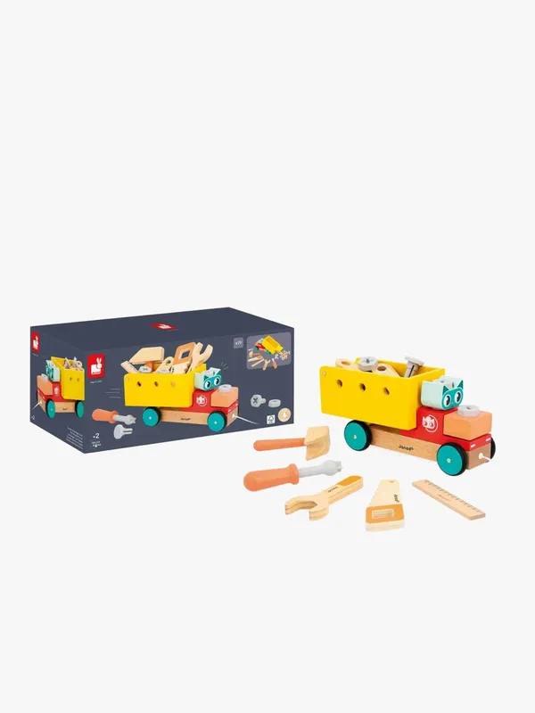 Janod Brico’Kids Pull Along DIY Lastbil 14 Delar
