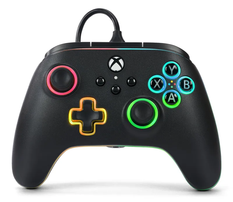 PowerA Advantage handkontroll med sladd för Xbox Series X|S med Lumectra – Svart – Wired Controller – Microsoft Xbox One
