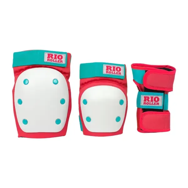 Rio Roller Trippelskyddssats Röd/Mint (#1617)