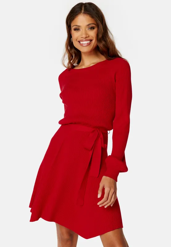 Rib Knitted Skater Dress (#2497)