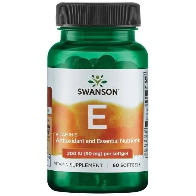 Swanson - Vitamin E 200 IU, 60 kapslar