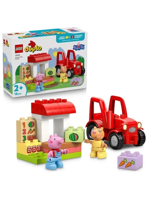 LEGO DUPLO Klossar Peppa Pig Traktor och Marknad 10468