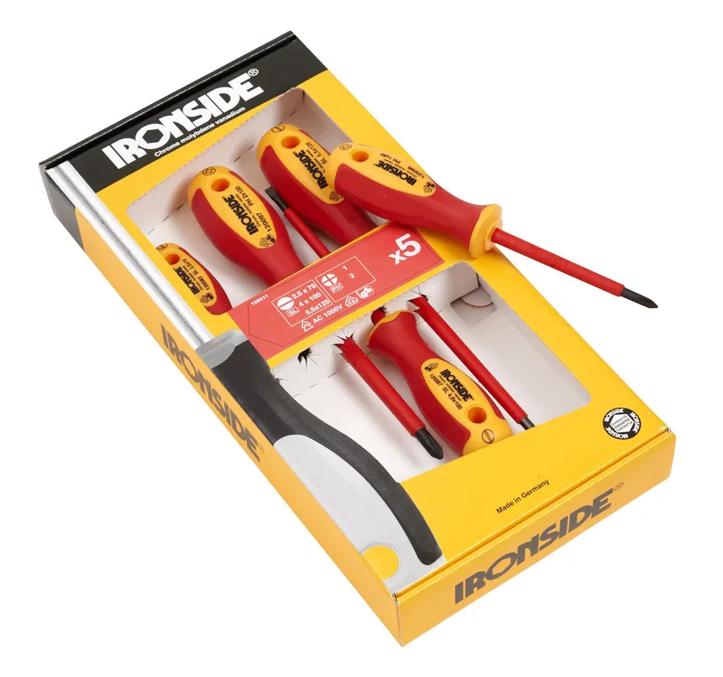 Ironside 120511 Skruvmejselsats VDE 1000V, 5 delar