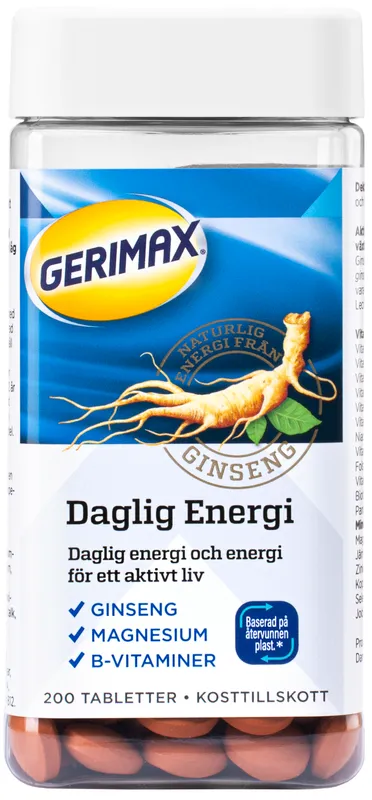 Gerimax Daglig Energi 200 tabletter