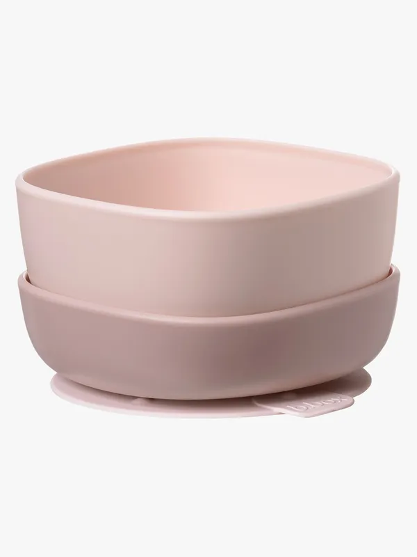 b.box Skålar med Sugpropp 2-Pack, Blush