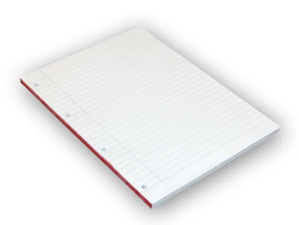 A4-block Bantex standard, linjerat, perforerat - (5 st.)