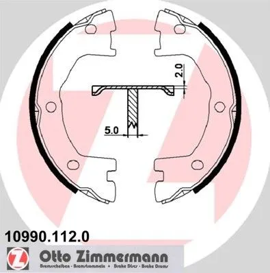 Handbromsbackar ZIMMERMANN 10990.112.0