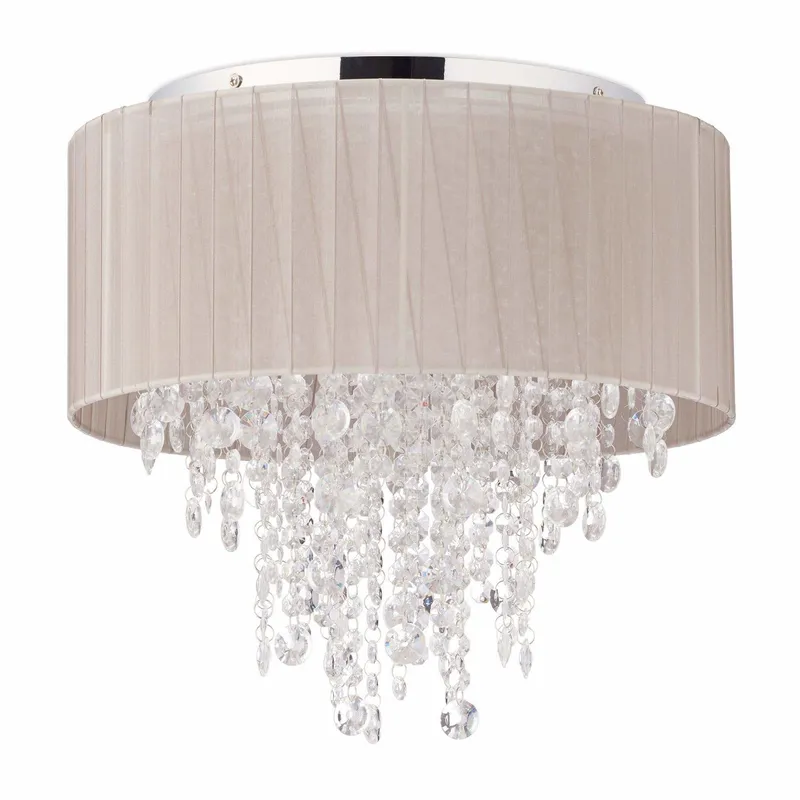 Kristallkrona med lampskärm