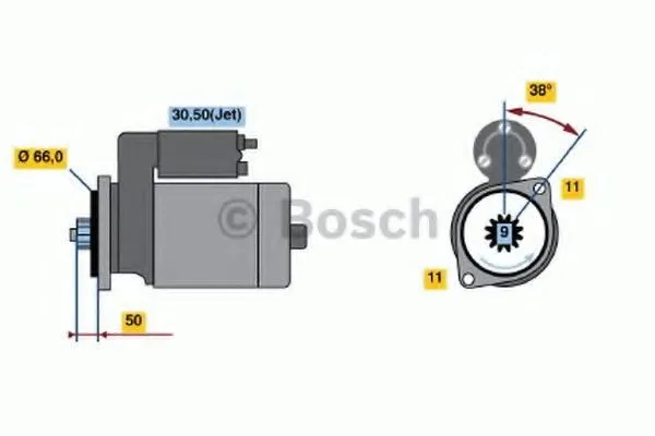 Startmotor BOSCH 0 986 017 450