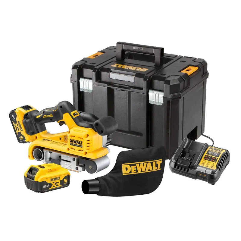 Dewalt DCW220P2-QW 18V Belt sander 2x5Ah batteries TSTAK