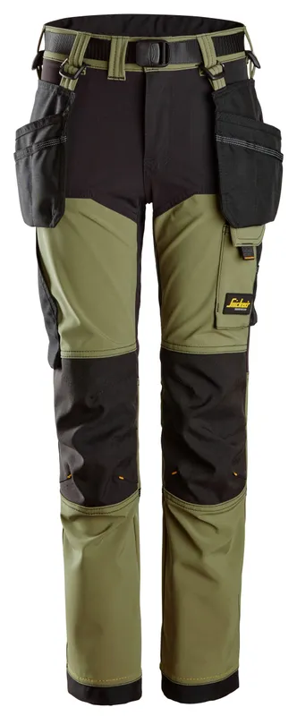 Snickers Workwear 7575-3104 Arbetsbyxa khakigrön/svart 158