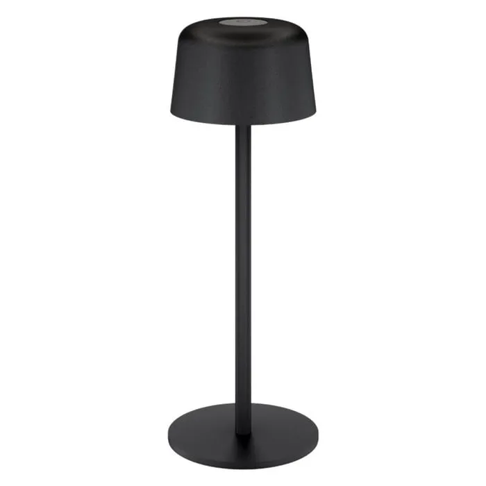 Trådlös LED-bordslampa 25 cm Svart