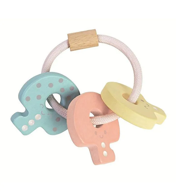 Nyckelknippa / Skallra i Trä - Pastell - 5251 - PlanToys